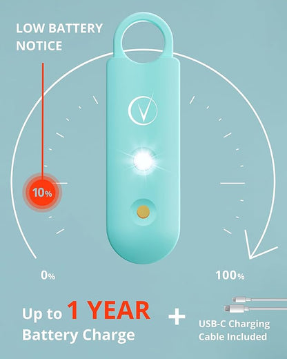 Vantamo Personal Alarm for Self Defense with Low Battery Notice, Strobe Light & Extra Loud 130 dB Double Speakers Safety Keychain Set for Women, Rechargeable Panic Button for Womens Self Defense
