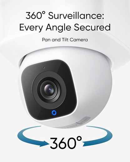 eufy Floodlight Camera E30, Security Camera Outdoor, 360° Pan and Tilt, AI Detection and Tracking, 2K Video, 2.4GHz Wi-Fi, 2,000 Lumens, Custom Voice and Light Alerts, No Monthly Fee (Renewed)