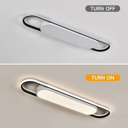 28.3 Inch Smart LED Ceiling Light,40W High Brightness Linear Flush Mount Light Fixture,Dimmable Long Led Ceiling Lamp with Remote Control for Kitchen,Garage,Hallway,Laundry,Study Room.