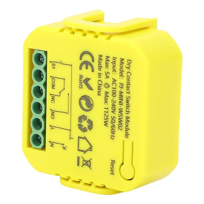 Zunate WiFi Relay Switch Module with Dry Contacts for Smart Home Appliances, Supports Voice Control, App Timing, Schedule Scenes and 2.4GHz WiFi Connectivity