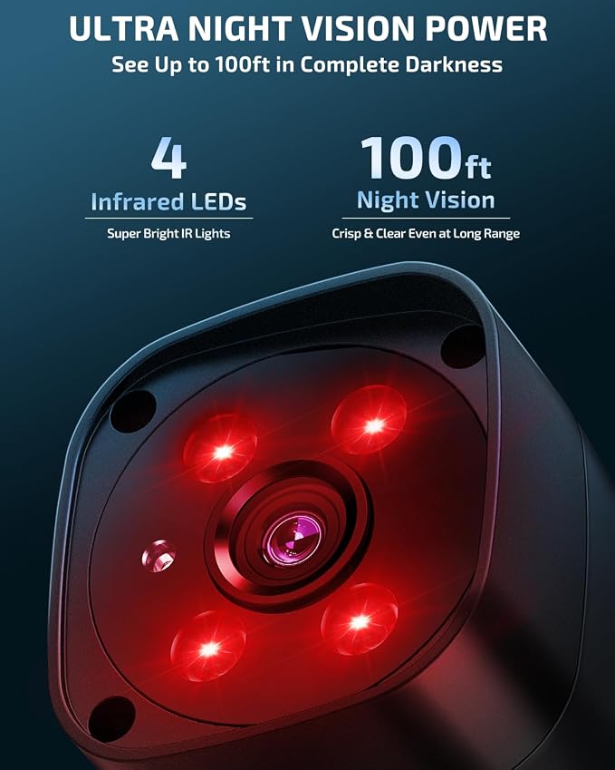 Wireless Security Camera System, Outdoor WiFi Video Surveillance System