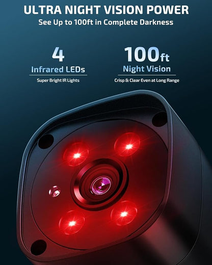 Wireless Security Camera System, Outdoor WiFi Video Surveillance System