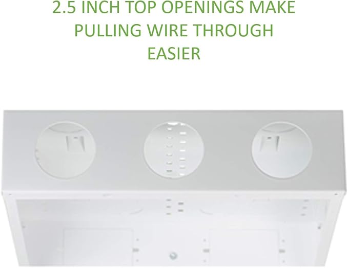 On-Q 42" Structured Media Enclosure with Hinged Cover Lock, 20 Gauge CRS, Versatile Mounting