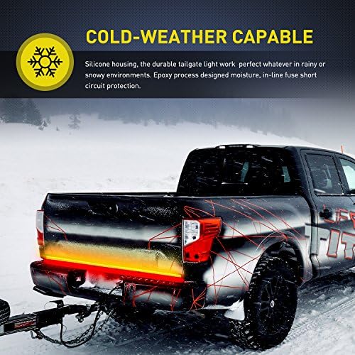Nilight 60 Inch Truck Tailgate Light Bar Triple Row 504 LEDs