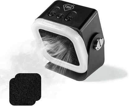 TBK F001 Mini Solder Fume Extractor, Smoke Absorber with 3-Speed 10000RPM Control and Activated Carbon Filter, Type-C Rechargeable, Portable Desktop Smoke Purifier for Soldering, DIY Repair(black)