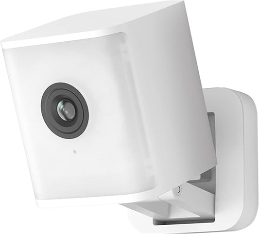 Aurumbach 2.5K Smart Security Camera with Color Night Vision, IP65 Waterproof Wired 4MP Indoor Video Camera, 2-Way Audio, Compatible with Alexa, Google Assistant White