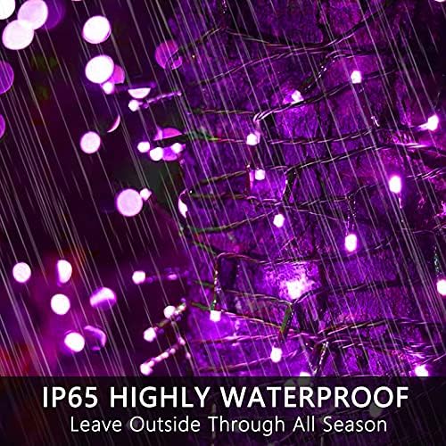 Purple Halloween Lights String Outdoor Plug In 78 FT 240 LED