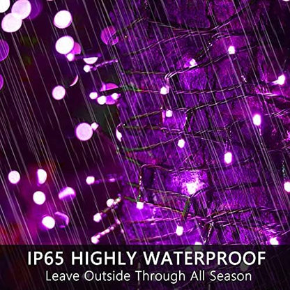 Purple Halloween Lights String Outdoor Plug In 78 FT 240 LED