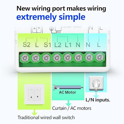 DieseRC WiFi Smart Roller Shutter Controller Module, Tuya APP WiFi Control Compatible with Alexa/Google Home APP Control and Manual Switch, Electric Motor Switch