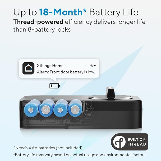 ULTRALOQ Bolt SE WiFi Smart Lock with Handle, Built-in Wi-Fi, Matter Over Thread, Works with Apple Home, Alexa, Google, Keyless Deadbolt with Fingerprint, App, Code, Remote Control, 18 Months Battery