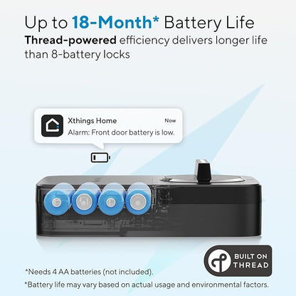 ULTRALOQ Bolt SE WiFi Smart Lock with Handle, Built-in Wi-Fi, Matter Over Thread, Works with Apple Home, Alexa, Google, Keyless Deadbolt with Fingerprint, App, Code, Remote Control, 18 Months Battery