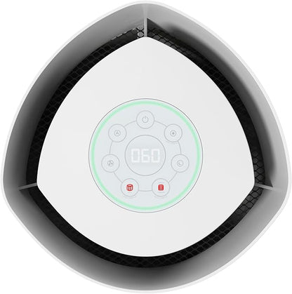 GermGuardian AirSafe+ XL Air Purifier for Home, 360° True HEPA Filter, UV-C Light, Air Quality Monitor, For Large Rooms Up to 1680 Sq Ft, Removes Smoke, Dust & Pet Dander, Gray/White, AC3200