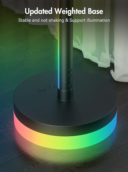 OIYN Corner Floor Lamp 2 Pack,RGBICW LED Corner Lamp with 1300lm Smart Modern Floor Lamp,App & Remote Control,Music Sync,Color Changing Standing Lamp for Bedroom Living Room and Gaming Rooms