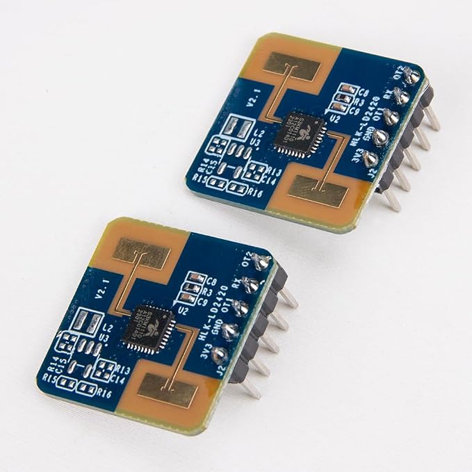 ZORZA 2Pcs Mini LD2420 24GHz mmWave Radar Sensor Human Presence Detector | Low Power 50mA 3.3V,Replace PIR for Home Automation Smart Lighting Control,GPIO UART Output,for Home Assistant Esp32 Platform