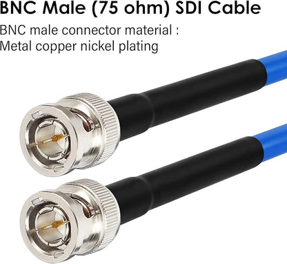 XRDS -RF 12G SDI Cable 250FT, SDI Video Cables 3G/6G/12G 75ohm BNC Male Cable Supports HD-SDI/3G/6G-SDI/4K/8K for Video Security Camera Converter
