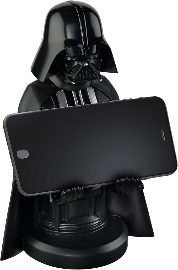 Exquisite Gaming: Star Wars: Darth Vader - Original Mobile Phone & Gaming Controller Holder, Device Stand, Cable Guys, Licensed Figure (Multi-colored)