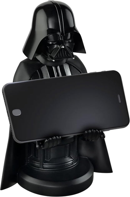 Exquisite Gaming: Star Wars: Darth Vader - Original Mobile Phone & Gaming Controller Holder, Device Stand, Cable Guys, Licensed Figure (Multi-colored)