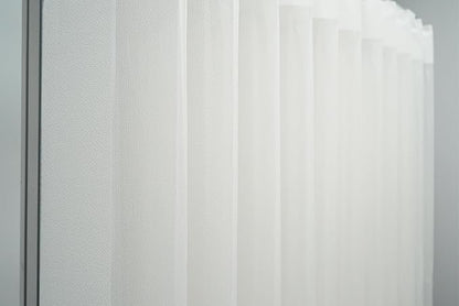 Motorized Sheer Vertical Blinds with Remote, Light Filtering Sliding Door Blinds for Customizing (White)
