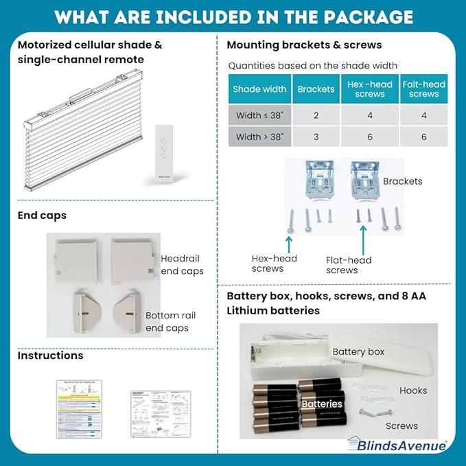 BlindsAvenue Simply Motorized Cellular Shades with Remote Control, Automatic Electric Cordless Wireless Blinds for Indoor Window, Light Filtering Blind, Color: Gray Sheen, Size: 59.5" W x 72" L