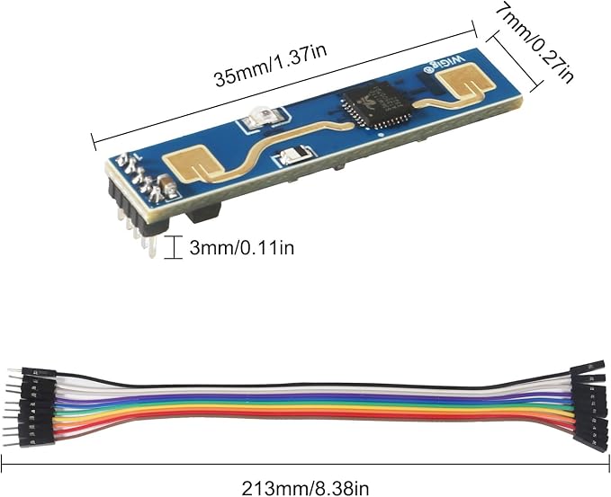 3pcs LD2410B Human Presence Radar Module with Pins Bluetooth HLK-LD2410 LD2410 Human Radar Sensor Board with 10Pin 20CM Cable
