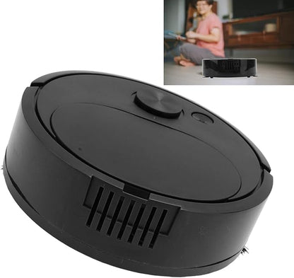 Robot Vacuum Cleaner,Multifunctional Vacuums Robotic Vacuums USB Charging Mini Smart Sweeping Robot Ideal for Hard Floors Pet Hair Carpets (Black)