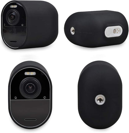 Silicone Case Cover for Arlo Camera, Weatherproof Protective Skin Cover for Arlo Ultra/Ultra 2/Pro 4/Pro 3 Black, 4 Pack