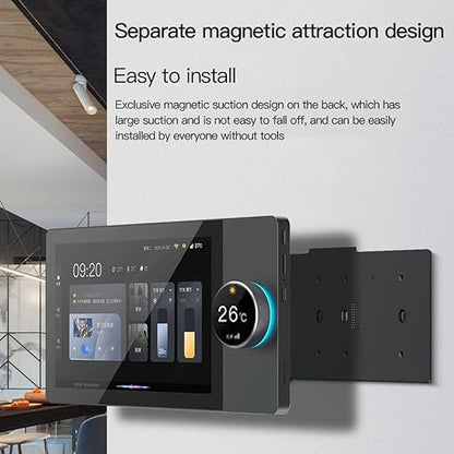 Tuya Smart Home 8-inch Multifunctional Intelligent Control Touch Screen Background Music Host ZigBee Gateway System in-Wall Central Control Panel for Tuya Devices