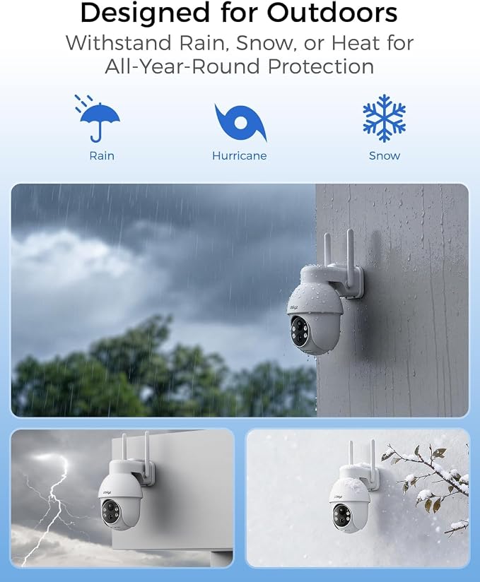4MP Cameras for Home Security, 64GB Local Storage, No Subscription