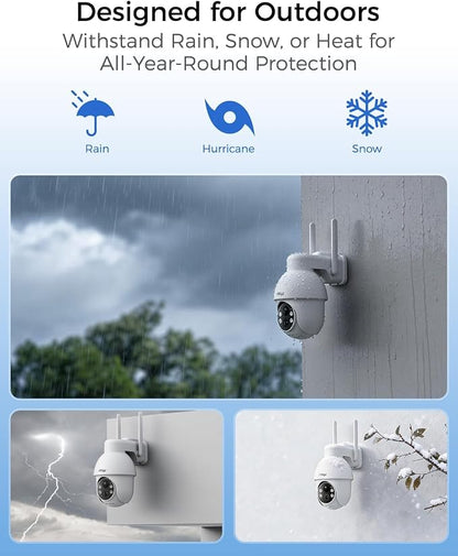 4MP Cameras for Home Security, 64GB Local Storage, No Subscription