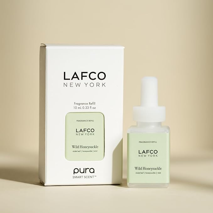 LAFCO New York Pura Smart Device Refill, Wild Honeysuckle - Pack of 2 - Each Vial Delivers Up to 2 Weeks of Fragrance Life - Made in the USA