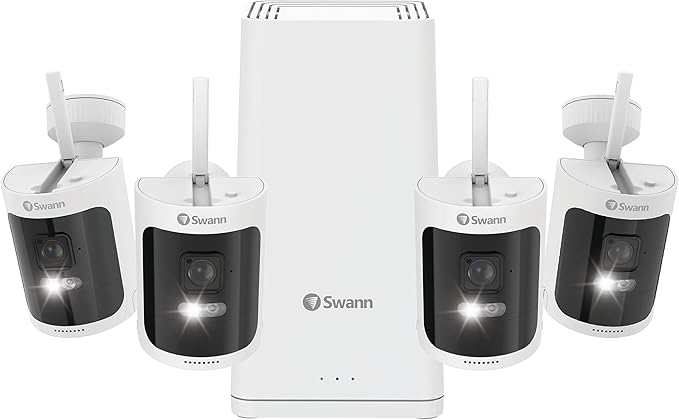 Swann AllSecure650™ 2K Wireless Security Kit with 4 x Wire-Free Cameras & Power Hub NVR