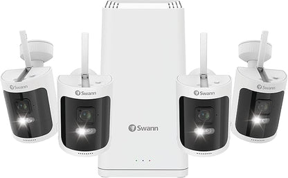 Swann AllSecure650™ 2K Wireless Security Kit with 4 x Wire-Free Cameras & Power Hub NVR