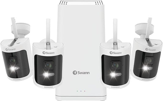 Swann AllSecure650™ 2K Wireless Security Kit with 4 x Wire-Free Cameras & Power Hub NVR