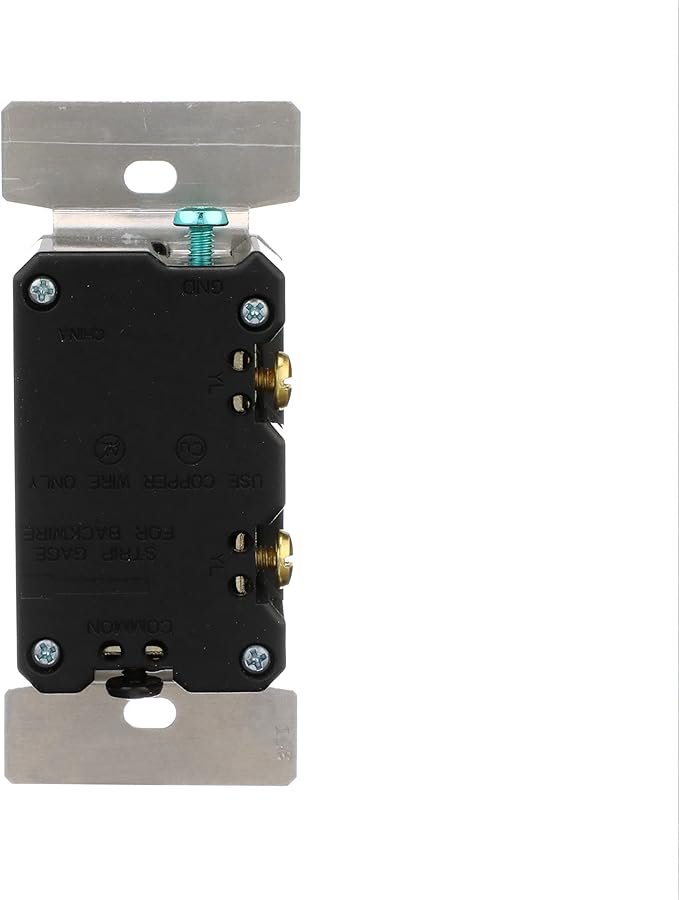 Eaton Universal Toggle Dimmer 120V, Black/Brown/Gray