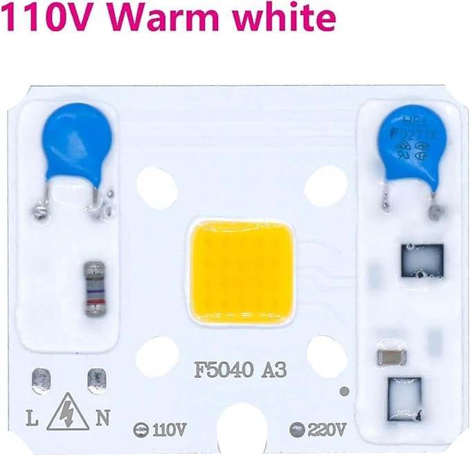 LED COB Chip Light 10W AC 110V AC220V No Need Driver Smart IC Bulb Lamp Compatible with DIY LED Floodlight Spotlight (Color : 110V Coldwhite, Size : 10W)