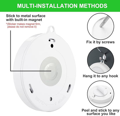 Mlambert 4 Pack Motion Sensor LED Night Light, Cordless Battery-Powered Stick-on Magnet Closet Lights, Safe Lighting for Stairs, Cabinet, Neutral White