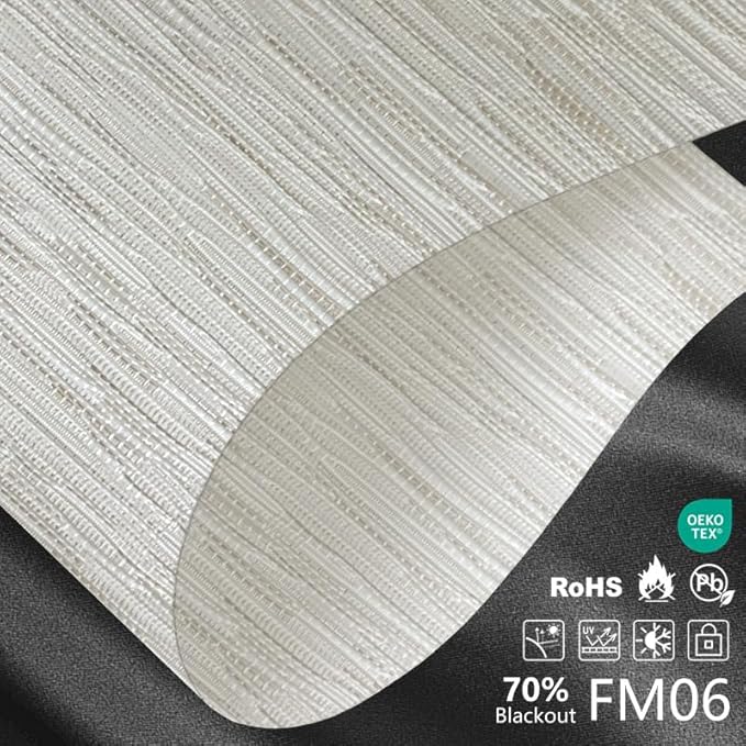 Motorized Light Filtering Roller Shades – Smart Electric Blinds for Living Room, Alexa Google Home Siri, Matter Compatible, Custom Window Shades, Cordless Rechargeable