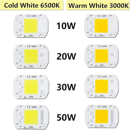 5pcs A Lot 50W AC220V LED COB Chip Engine Smart IC Chips for DIY LED Floodlight Spotlight Lamp(Warm White 3000k)