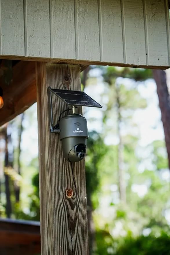 TACTACAM – Defend 360 Cellular Security Camera, 4K Photos, 1080p Video, Solar + Rechargeable Battery, 360° Pan/Tilt/Zoom, LTE Cellular, Motion Alerts, Weather Resistant Includes Warning Signs (2PK)