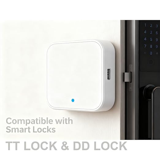 G2 Gateway for Smart Door Lock(TT Lock), White, WiFi Hub Controller with USB Port