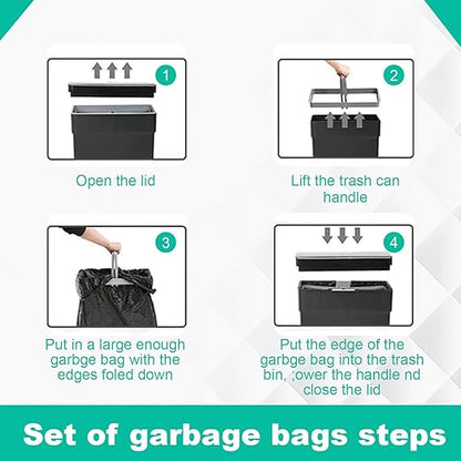 BestOffice 13 Gallon Trash Can Automatic Kitchen Trash Can Touch Free High-Capacity Garbage Can with Lid for Bedroom Bathroom Home Office 50 Liter (Black, 1) (4, Black)