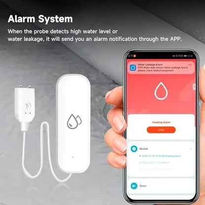 Zigbee Water Leak Sensor, Require Zigbee Hub, Tuya Water Leak Detector for Alarm System and Smart Home Automation for Kitchen Bathroom Compatible with Alexa Google Home (4)