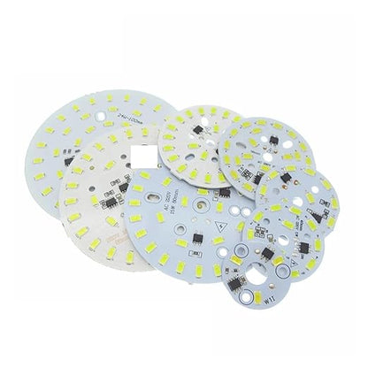 50pcs 220v SMD5730 LED 3W 5W 7W 10W 12W 15W 18W 24W White/Warm White LED Lamp PCB Integrated Smart IC Driver Lamp Bulbs Plate(Warm White,YES_10W 56MM)