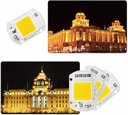 Fengyan Landscape lights LED COB Lamp Chip 10W 20W 30W 40W 50W AC 220V Smart IC LED Beads DIY For LED Floodlight Spotlight Cold White Warm White LED Street Lamp ( Color : Warm White , Size : 30W )