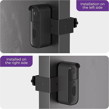 Blink Doorbell Mount for Blink Video Doorbell 2nd Gen (2025) – Anti-Theft No-Drill Security Mount with Protective Cover, Zero Sensor Interference, Weatherproof, Black