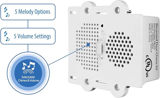 ADA Compliant Video Compatible Doorbell Chime Kit (PRCP2A)