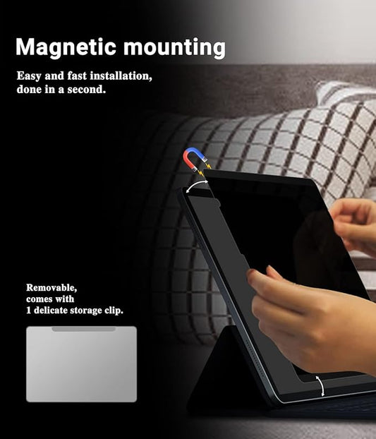 FILMEXT Magnetic iPad Privacy Screen Protector for 10.2 2021 iPad 9th Gen/2020 iPad 8th Gen/ 2019 iPad 7th Gen, Anti-Glare Anti Spy Screen Film Guard Compatible with iPad 10.2 Inch[Landscape Privacy]