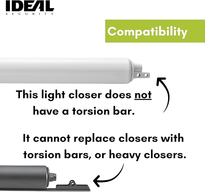 Ideal Security Screen Door Closer, 9", White
