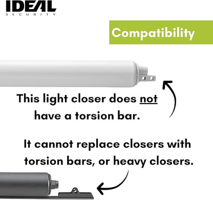 Ideal Security Screen Door Closer, 9", White