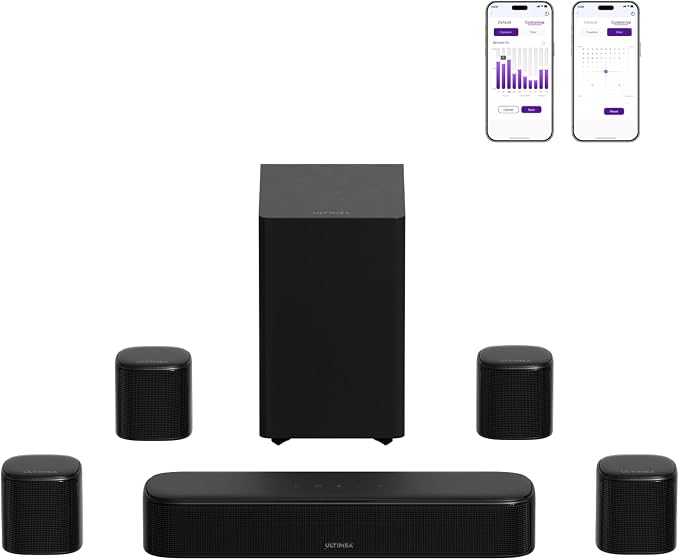 ULTIMEA 7.1ch Sound Bar with Subwoofer, Surround Soundbar for Smart TV